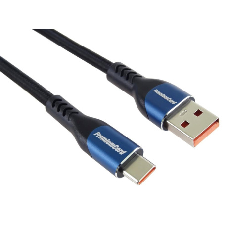 PREMIUMCORD Kabel USB-C na USB 2.0, Nabíjecí, 5A, 1.5m