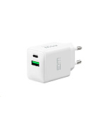 WG Síťová nabíječka GaN 2xUSB (A+C)/USB-C PD45W+USB-A QC3.0 18W/white