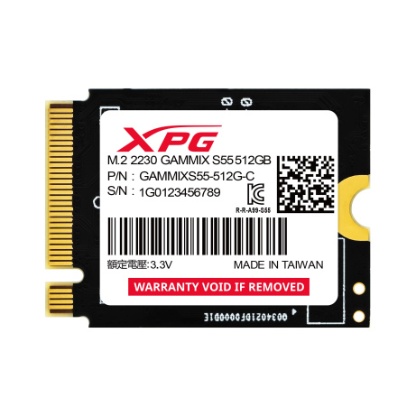 ADATA XPG GAMMIX S55/512GB/SSD/M.2 NVMe/Černá/5R