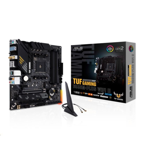 ASUS MB Sc AM4 TUF GAMING B550M-PLUS WIFI II, AMD B550, 4xDDR4, 1xDP, 1xHDMI, WI-FI, mATX (5 LET ZÁRUKA)