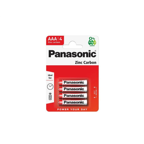 PANASONIC Zinkouhlíkové baterie Red Zinc R03RZ/4BP EU AAA 1,5V (Blistr 4ks)