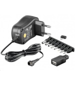 Goobay Univerzální napájecí adaptér 230V/3-12V stejnosměrný 300mA POŠKOZEN OBAL