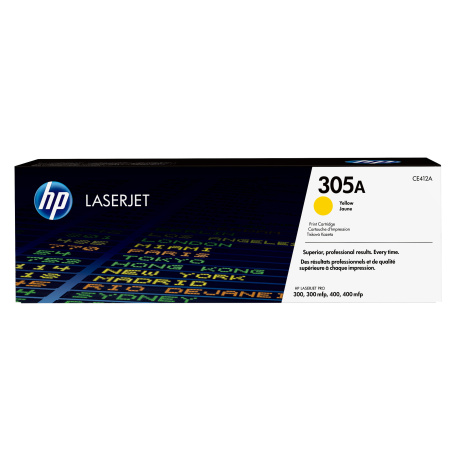 HP 305A Yellow LJ Toner Cart, CE412A (2,600 pages)