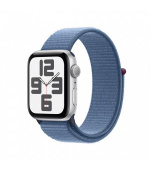 APPLE Watch SE GPS 44mm Silver Aluminium Case with Winter Blue Sport Loop
