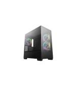 DEEPCOOL Case CG380 3F, mATX, ARGB, Průhledná bočnice, 3x120mm Fan, černá