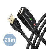 AXAGON ADR-207, USB 2.0 A-M -> A-F aktivní prodlužovací / repeater kabel, 7.5m