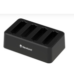 Newland 4-slot battery charger for MT90 series, includes adapter with UK and EU power plug
