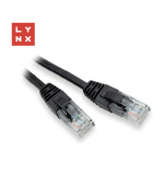 LYNX UTP patch kabel Cat5e, PVC, CCA, 5m, černý