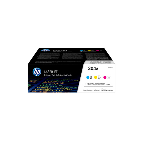 HP 304A CMY 3-pack LJ Toner Cart, CF372AM (2,800 / 2,800 / 2,800 pages)