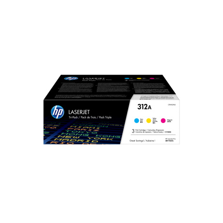 HP 312A 3-pack CYM LJ Toner Cart, CF440AM (2,700 / 2,700 / 2,700 pages)