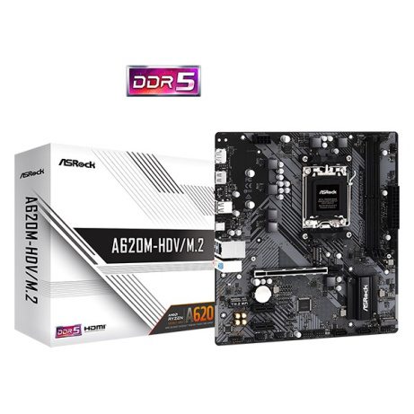 ASRock MB Sc AM5 A620M-HDV/M.2, AMD A620, 2xDDR5, HDMI, DP