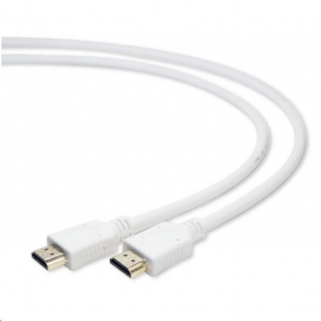 GEMBIRD Kabel HDMI-HDMI 1,8m, 1.4, M/M stíněný, zlacené kontakty, bílý