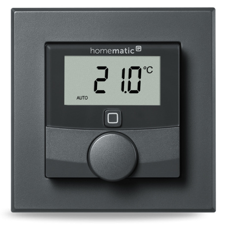 Homematic IP  Nástěnný termostat se senzorem vlhkosti, antracit - HmIP-WTH-A