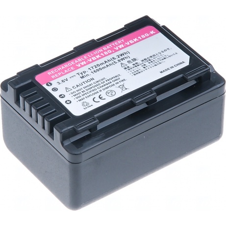 Baterie T6 power Panasonic VW-VBK180, VW-VBL090, 1720mAh, 6,2Wh, černá