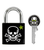 Master Lock Visací zámek z pevného hliníku 3430EURDSKULL - 30mm