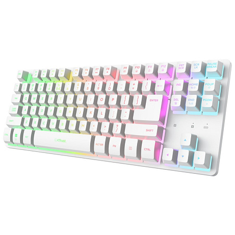 Trust GXT831 Thado TKL/Bezdrátové USB/US/Bílá