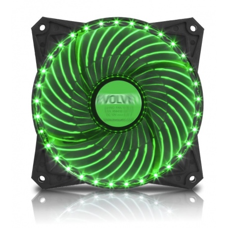 EVOLVEO ventilátor 120mm, LED 33 bodů, zelený