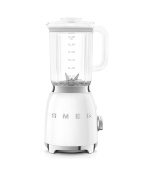 Smeg BLF03WHEU mixér, 800 W, 4 programy, funkce pulse, 18000 RPM, nerezové ostří, Ice crush, 50's Style, bílý