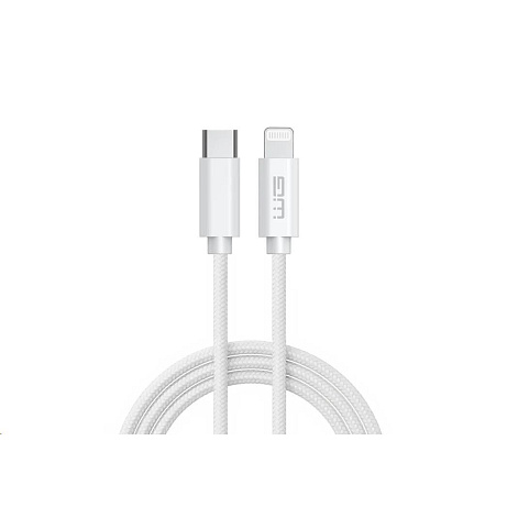 WG - Datový kabel Lightning MFi na Type-C, 2 metry, bílá