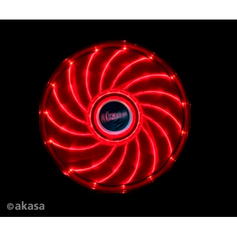 přídavný ventilátor Akasa Vegas LED 12 cm červená