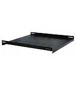XtendLan 19" police s perforací pro rozvaděče ECO 1U/550mm, nosnost 50kg, černá