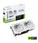 ASUS VGA NVIDIA GeForce RTX 4060 DUAL OC EVO 8G WHITE, 8G GDDR6, 3xDP, 1xHDMI