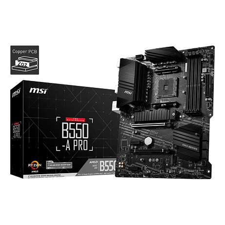 BAZAR - MSI MB Sc AM4 B550-A PRO, AMD B550, 4xDDR4, VGA, ATX - Poškozený obal (Komplet)