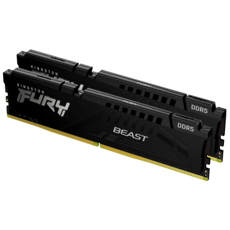 KINGSTON DIMM DDR5 64GB (Kit of 2) 6000MT/s CL30 ECC FURY Beast XMP Černá