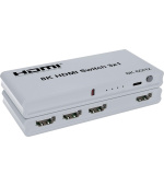 PremiumCord 8K@60Hz, 4K@144Hz HDMI switch 3:1 s dálkovým ovladačem