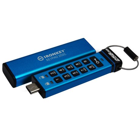 Kingston Ironkey Keypad 200C/256GB/280MBps/USB 3.0/USB-C/Modrá