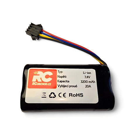 Akumulátor Li-ion 7,4V 3200 mAh 4SM konektor