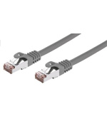 Kabel C-TECH patchcord Cat6, FTP, šedý, 10m