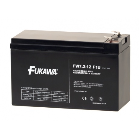 Akumulátor FUKAWA FW 7.2-12 F1U (12V 7,2Ah) faston 4,8mm