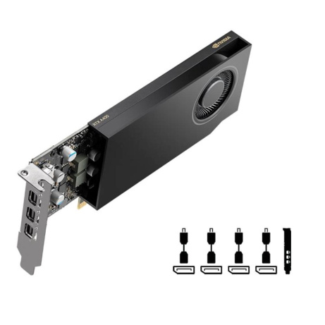 PNY VGA NVIDIA RTX A400 4G, 4G GDDR6, 4xmDP