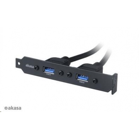 AKASA kabel rozbočovací USB 3.0. interní USB 3.0 na 2x USB 3.0 Female Type-A do PCI bracketu, 40cm