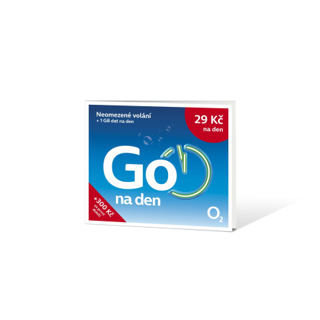 O2 Předplacená karta Go na den