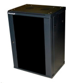 BAZAR - XtendLan 19" nástěnný rozvaděč 12U, šířka 600mm, hloubka 450mm, rozložený, černý - poškozený obal