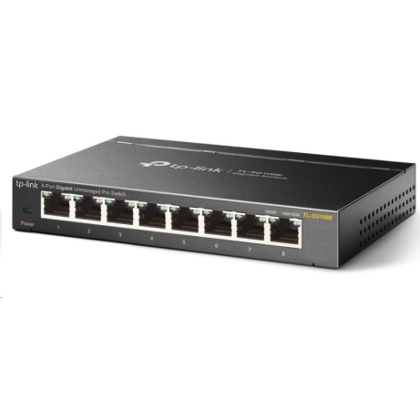 BAZAR - TP-Link Easy Smart switch TL-SG108E (8xGbE, fanless) - Rozbaleno (Komplet)