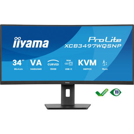 iiyama ProLite/XCB3497WQSNP-B1/34"/VA/wQHD/120Hz/0,4ms/Black/3R