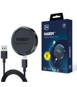 3mk bezdrátová nabíječka - Hardy Wireless Charger 2in1 s funkcí stojánku, 15w, černá