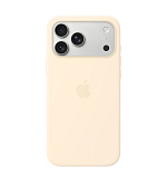 iPhone 17 Pro Max Silicone Case with MS – Vanilla