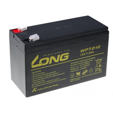 Long 12V 7,2Ah olověný akumulátor F2