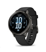 Garmin Venu® 4 - 41 mm Slate a Černý silikonový řemínek