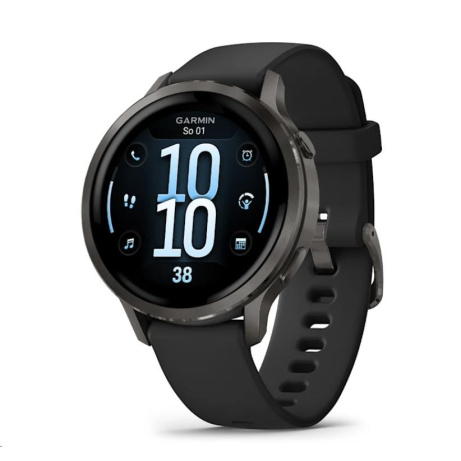 Garmin Venu® 4 - 41 mm Slate a Černý silikonový řemínek