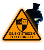Veria Reflexní výstražná samolepka - střeženo elektronicky