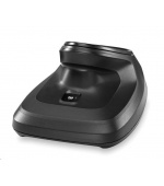 Zebra charging/transmitter cradle, presentation, black