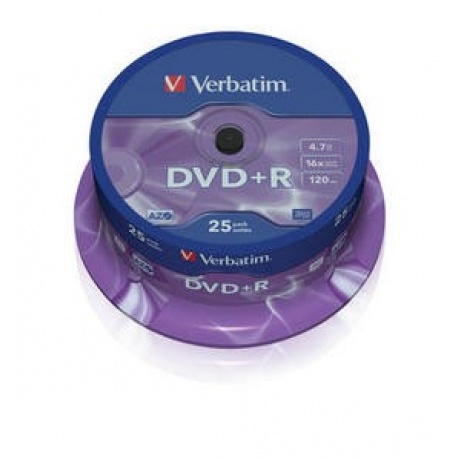 VERBATIM DVD+R(25-Pack)Spindle/General Retail/16x/4.7GB