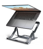 AXAGON STND-LAG, hliníkový stojan pro notebooky 10"-17.3", nastavitelná výška, šedý