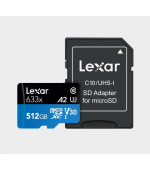 Lexar microSDXC 633x UHS-I/A2/U3/10 R100/W45MB (V30) 512GB
