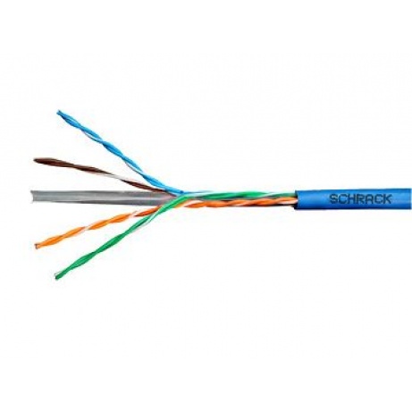 Kabel U/UTP Cat.6 4x2xAWG24 300 MHz, PVC modrý, Eca, 305m